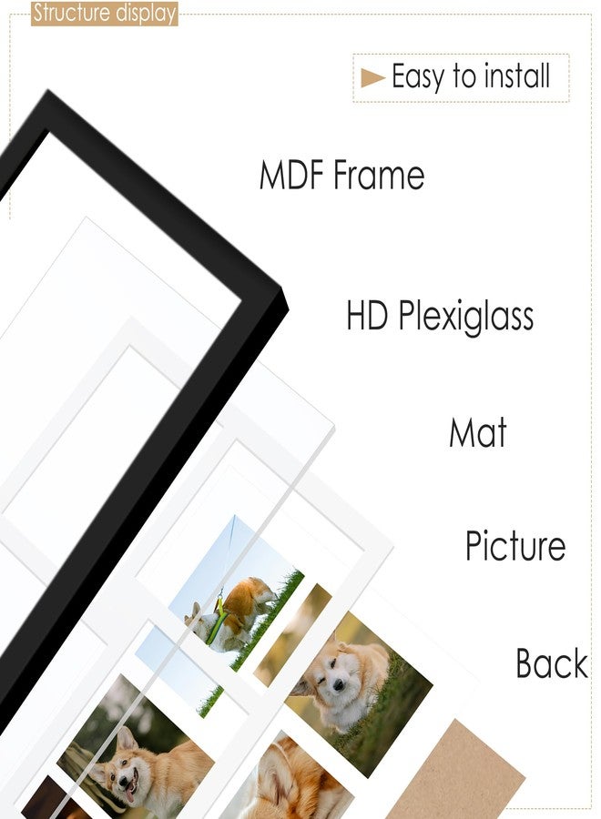 DUENPY 12x30 Collage Picture Frame Displays One 8x10 inch Photos and Eight 4x6 photos Collage Available Horizontal Wall Mounting Display and Vertical Black - Image 5